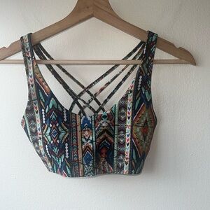 Mossimo Women’s Tribal Design Sports Bra Size Small